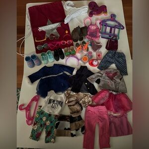 American Girl doll clothing, accessories, hangers lot/ bundle